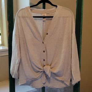 L Daytrip long sleeve lightweight beige sweater